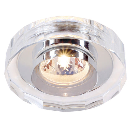 SLV CRYSTAL II Downlight, chrom/Kristall klar, MR16, max. 35W
