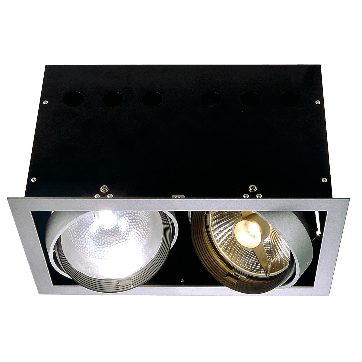 SLV G12 MODUL für AIXLIGHT PROEinbaurahmen, 24°, silber-grau / schwarz, max. 70W