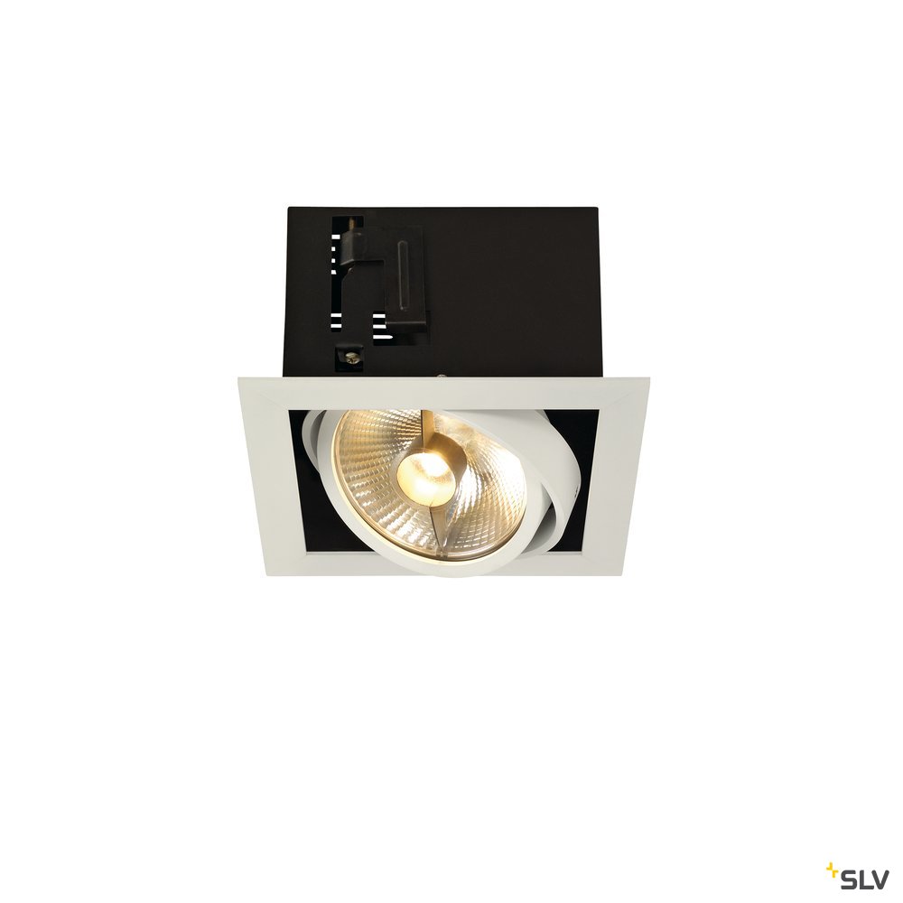 SLV KADUX 1 ES111 Downlight, eckig, mattweiss, max. 75W