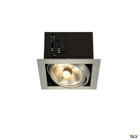 SLV KADUX 1 ES111 Downlight, eckig, alu brushed, max. 75W
