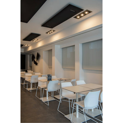 SLV KADUX 3 ES111 Downlight, eckig, mattschwarz, max. 3x75W