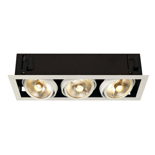 SLV KADUX 3 ES111 Downlight, eckig, mattweiss, max. 3x75W