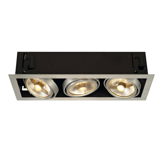 SLV KADUX 3 ES111 Downlight, eckig, alu brushed, max. 3x75W