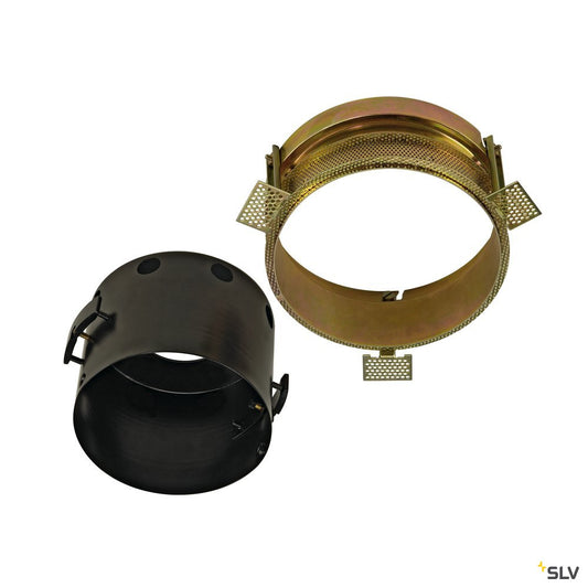 SLV AIXLIGHT PRO FLAT FRAMELESS 1 ROUND Einbaurahmen, inkl. Einbau-Kit, schwarz