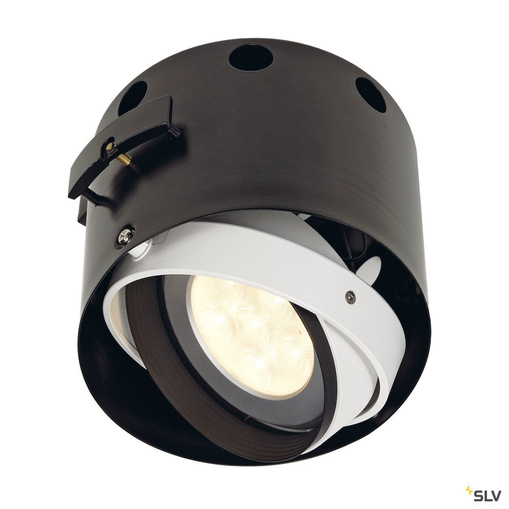 SLV AIXLIGHT PRO FLAT FRAMELESS 1 ROUND Einbaurahmen, inkl. Einbau-Kit, schwarz