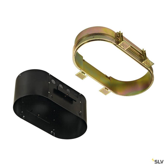 SLV AIXLIGHT PRO FLAT FRAMELESS 2 ROUND Einbaurahmen, inkl. Einbau-Kit, schwarz