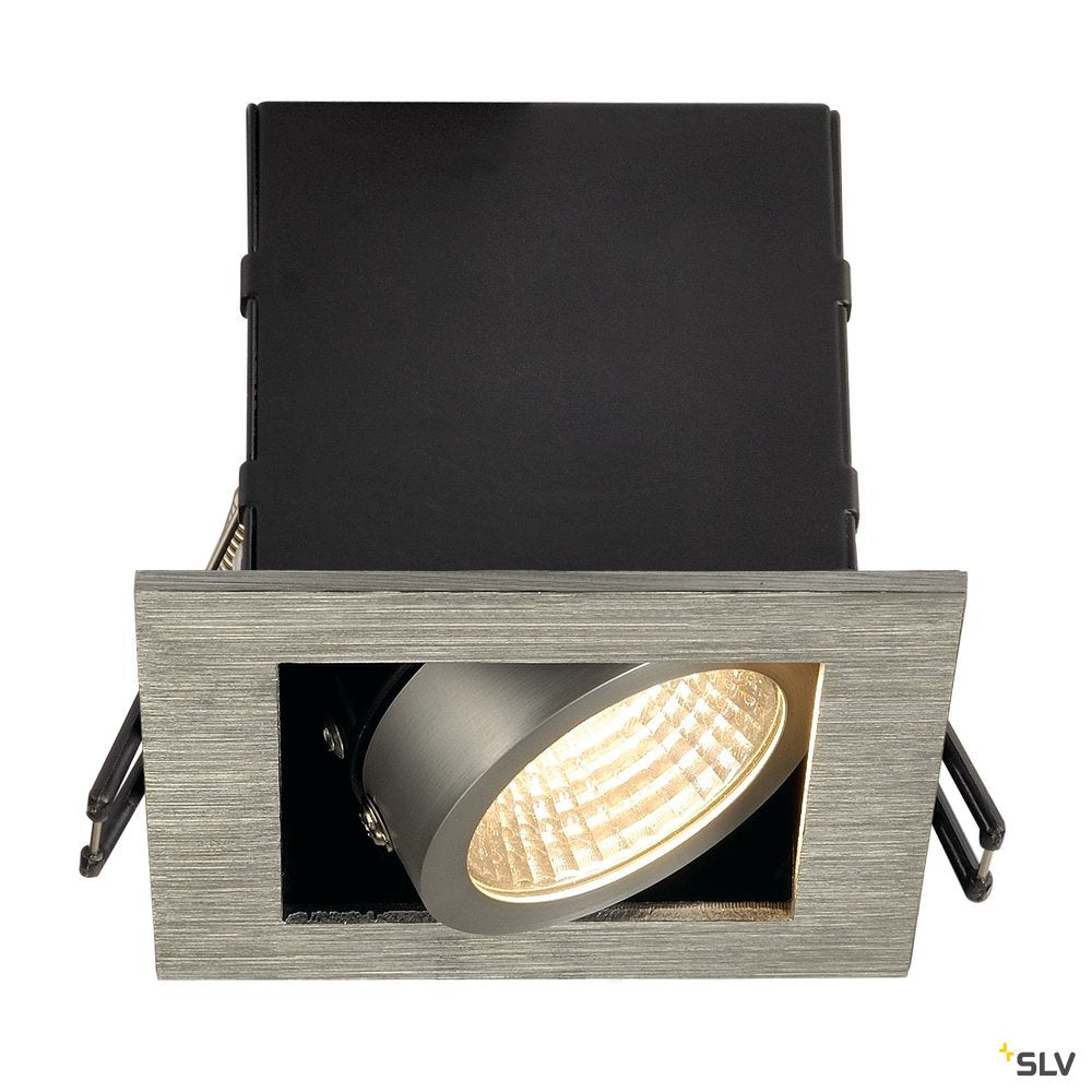 SLV KADUX LED DL Set, alu-brushed, 9W, 38°, 3000K, inkl. Treiber