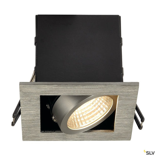 SLV KADUX LED DL Set, alu-brushed, 9W, 38°, 3000K, inkl. Treiber