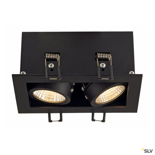 SLV KADUX LED DL Set, mattschwarz, 2x9W, 38°, 3000K, inkl. Treiber