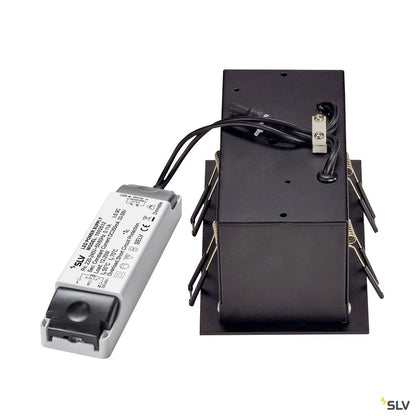 SLV KADUX LED DL Set, mattschwarz, 2x9W, 38°, 3000K, inkl. Treiber