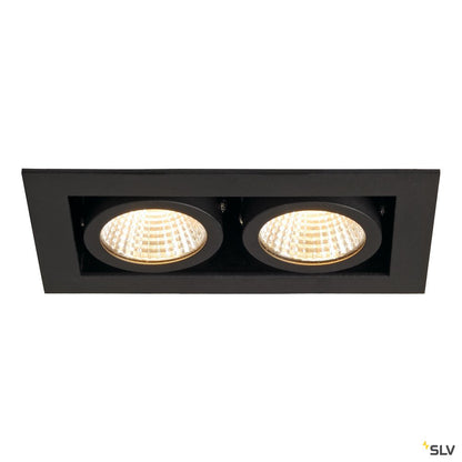 SLV KADUX LED DL Set, mattschwarz, 2x9W, 38°, 3000K, inkl. Treiber