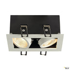 SLV KADUX LED DL Set, mattweiss, 2x9W, 38°, 3000K, inkl. Treiber