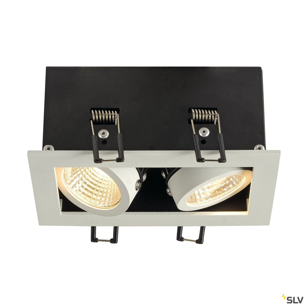 SLV KADUX LED DL Set, mattweiss, 2x9W, 38°, 3000K, inkl. Treiber