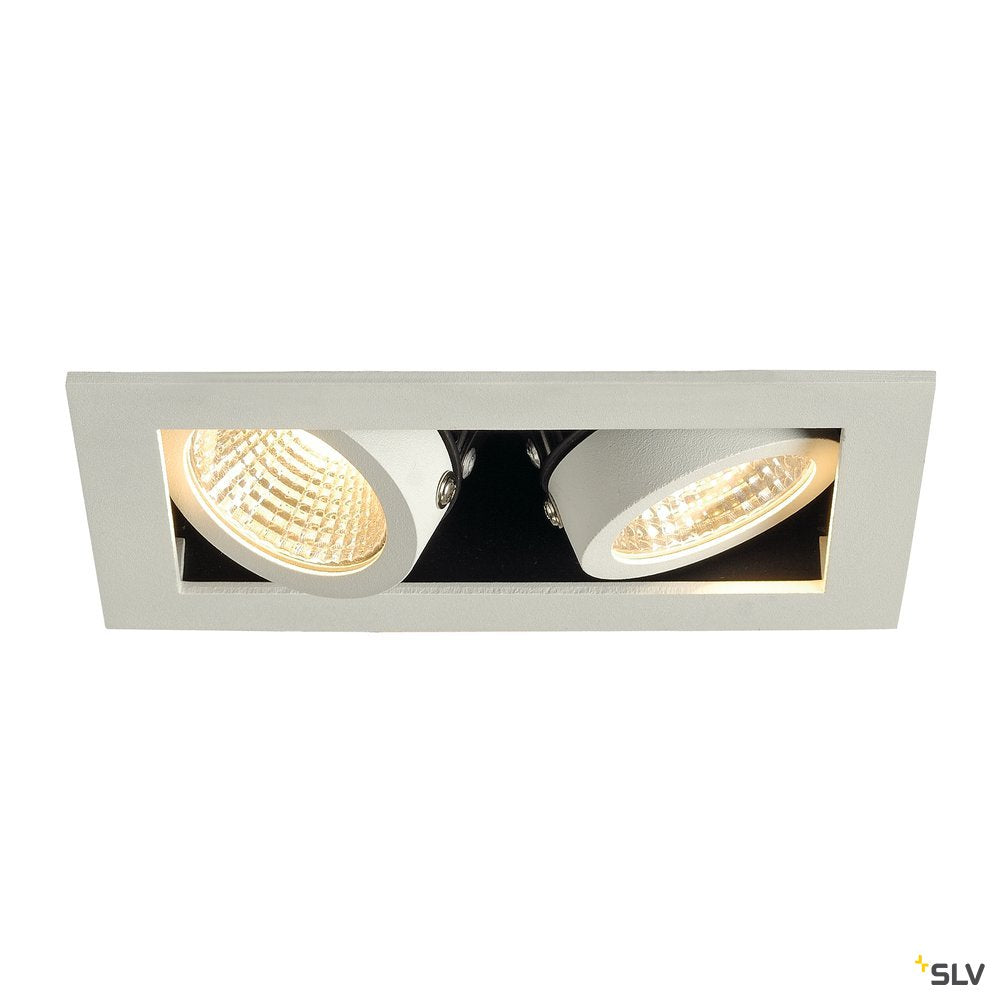 SLV KADUX LED DL Set, mattweiss, 2x9W, 38°, 3000K, inkl. Treiber