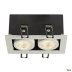 SLV KADUX LED DL Set, mattweiss, 2x9W, 38°, 3000K, inkl. Treiber