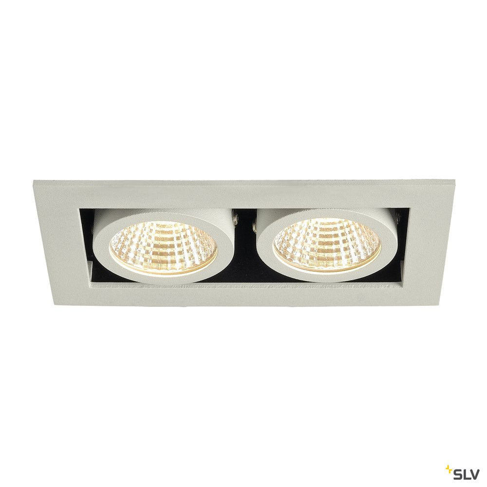 SLV KADUX LED DL Set, mattweiss, 2x9W, 38°, 3000K, inkl. Treiber