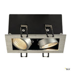 SLV KADUX LED DL Set, alu-brushed, 2x9W, 38°, 3000K, inkl. Treiber