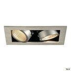 SLV KADUX LED DL Set, alu-brushed, 2x9W, 38°, 3000K, inkl. Treiber