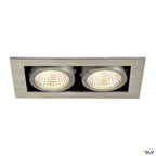 SLV KADUX LED DL Set, alu-brushed, 2x9W, 38°, 3000K, inkl. Treiber