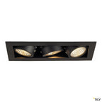 SLV KADUX LED DL Set, mattschwarz, 3x9W, 38°, 3000K, inkl. Treiber
