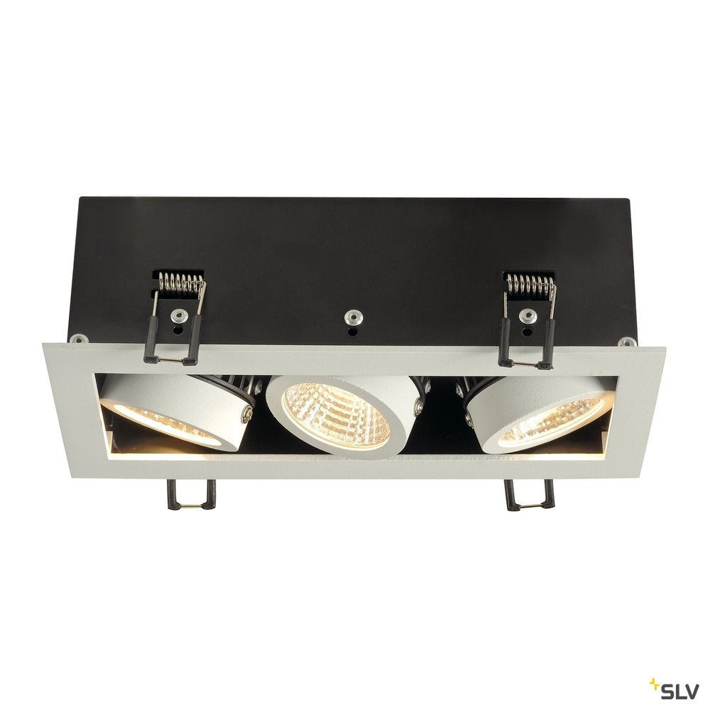 SLV KADUX LED DL Set, mattweiss, 3x9W, 38°, 3000K, inkl. Treiber