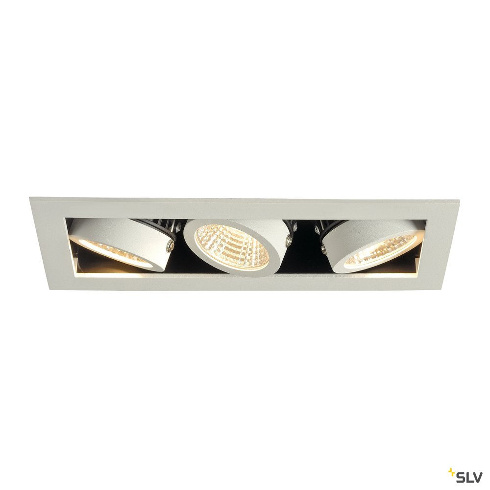 SLV KADUX LED DL Set, mattweiss, 3x9W, 38°, 3000K, inkl. Treiber
