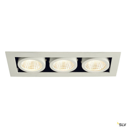 SLV KADUX LED DL Set, mattweiss, 3x9W, 38°, 3000K, inkl. Treiber