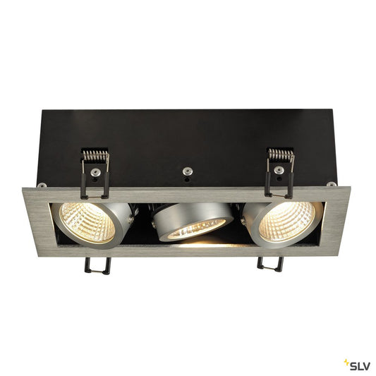SLV KADUX LED DL Set, alu-brushed, 3x9W, 38°, 3000K, inkl. Treiber