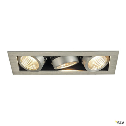 SLV KADUX LED DL Set, alu-brushed, 3x9W, 38°, 3000K, inkl. Treiber