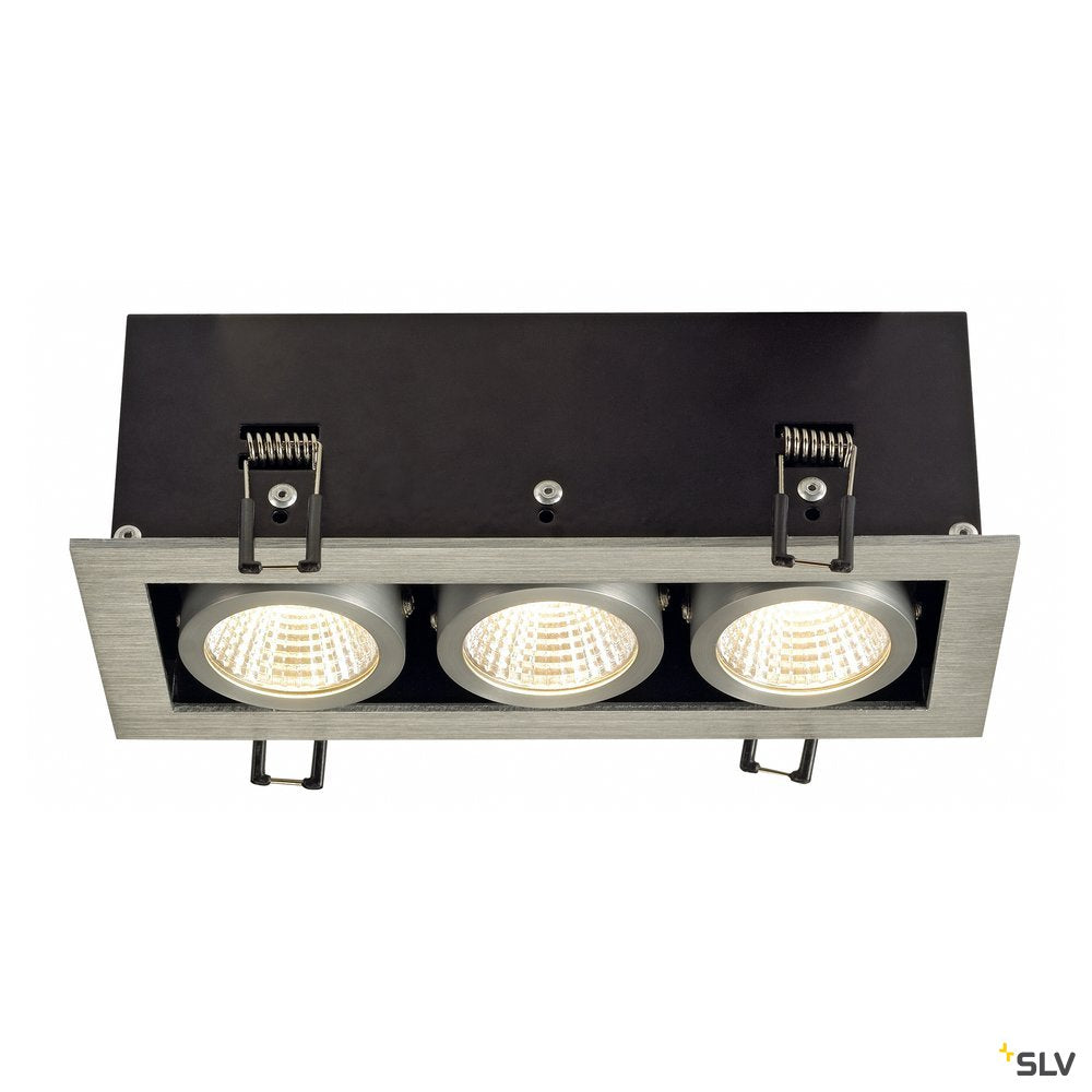 SLV KADUX LED DL Set, alu-brushed, 3x9W, 38°, 3000K, inkl. Treiber