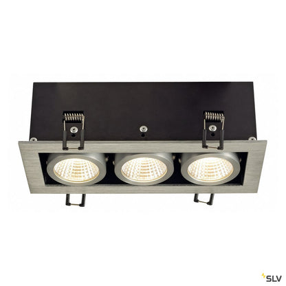 SLV KADUX LED DL Set, alu-brushed, 3x9W, 38°, 3000K, inkl. Treiber