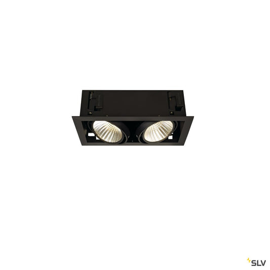 SLV KADUX LED DL Set, mattschwarz, 2x24W, 30°, 3000K, inkl. Treiber