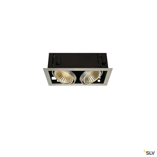 SLV KADUX LED DL Set, alu-brushed, 2x24W, 30°, 3000K, inkl. Treiber