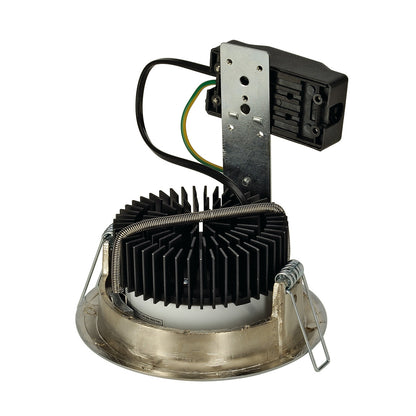 SLV LUZO LED DISK, Decken-einbauring, rund, chrom matt,2700K, 12W, 85°