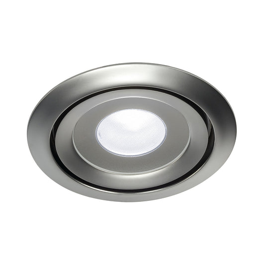 SLV LUZO LED DISK, Decken-einbauring, rund, chrom matt,4000K, 11W, 85°