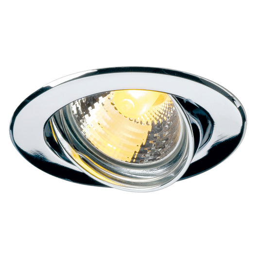 SLV GU10 SP Downlight, rund, chrom, max. 50W