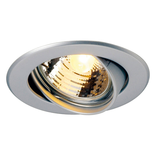 SLV GU10 SP Downlight, rund, chrom matt, max. 50W