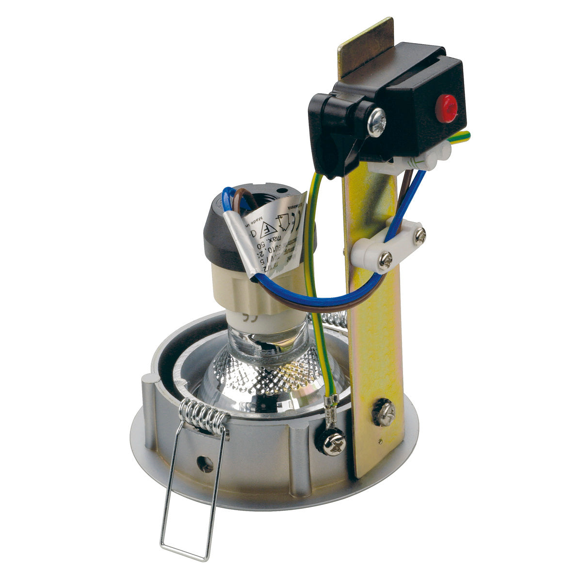 SLV GU10 SP Downlight, rund, silbergrau, max. 50W