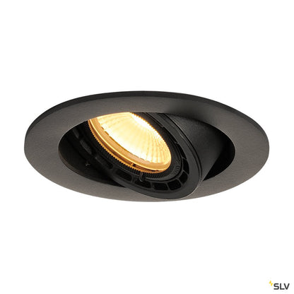 SLV SUPROS 78 DL Deckeneinbau- leuchte rund, schwarz, 3000K, 60° Linse