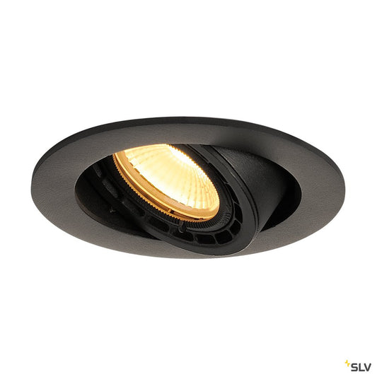 SLV SUPROS 78 DL Deckeneinbau- leuchte rund, schwarz, 3000K, 60° Linse