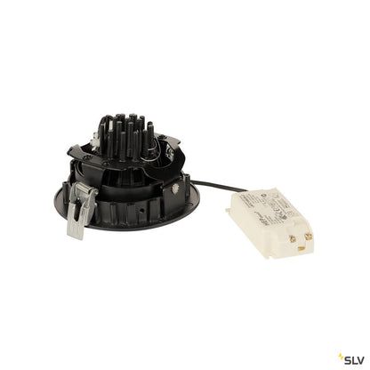 SLV SUPROS 78 DL Deckeneinbau- leuchte rund, schwarz, 3000K, 60° Linse