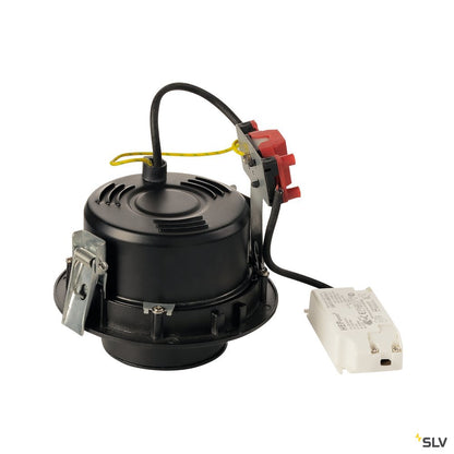 SLV SUPROS MOVE 78 Deckeneinbau- leuchte, rund, schwarz, 3000K, 60° Linse