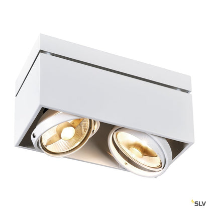 SLV KARDAMOD SURFACE SQUARE ES111 DOUBLE Deckenleuchte, eckig, weiss, 2xGU10, max. 2x75W
