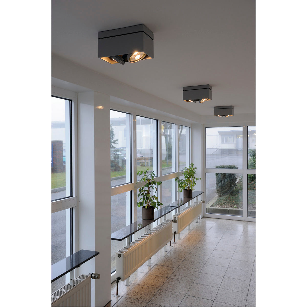 SLV Deckenleuchte KARDAMOD SUR ES111 eckig gr 2xGU10 2x75W