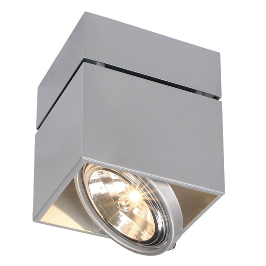 SLV KARDAMOD SURFACE SQUARE QRB SINGLE Deckenleuchte, eckig, silbergrau, max. 50W