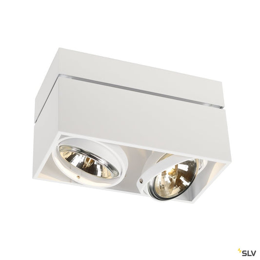 SLV KARDAMOD SURFACE SQUARE QRB DOUBLE Deckenleuchte, eckig, weiss, max. 2x50W