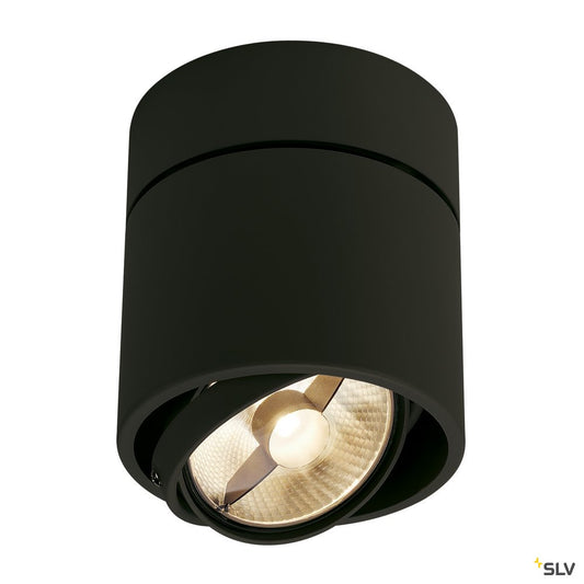 SLV KARDAMOD SURFACE ROUND ES111 SINGLE Deckenleuchte, rund, schwarz, GU10, max. 75W