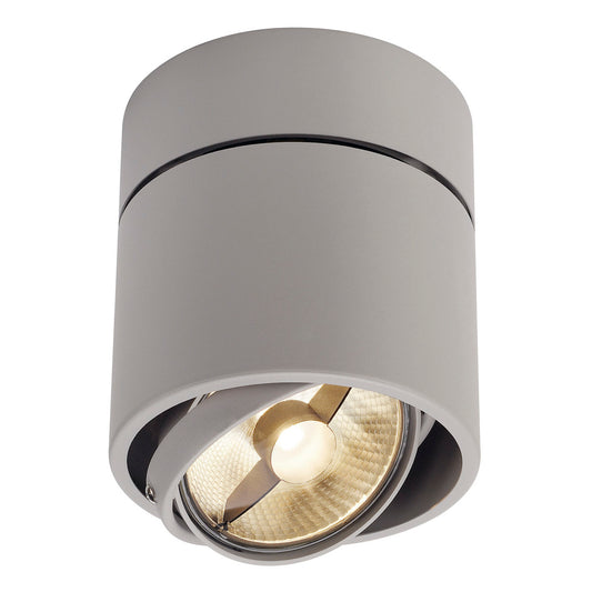 SLV KARDAMOD SURFACE ROUND ES111 SINGLE Deckenleuchte, rund, silbergrau, GU10, max. 75W