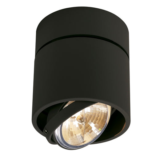 SLV KARDAMOD SURFACE ROUND QRB SINGLE Deckenleuchte, rund, schwarz, max. 50W