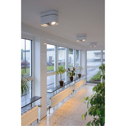 SLV KARDAMOD SURFACE ROUND QRB DOUBLE Deckenleuchte, rund, weiss, max. 2x50W